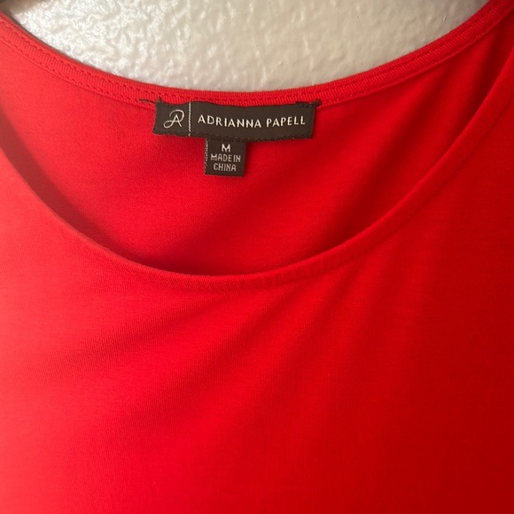 Adrianna Papell Red Cold Shoulder Sleeve Blouse - Picture 2 of 3